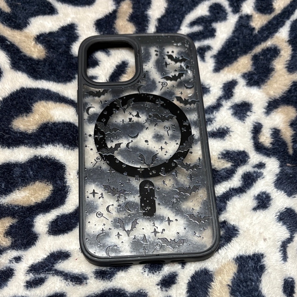 Mystic Bat Design Phone Case - Black & Gray